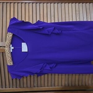 89th & Madison Vibrant Purple Ruffle Blouse